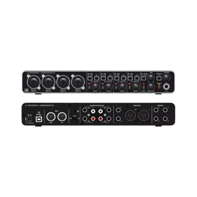 Interface Behringer 4 Canales Interfaz U-Phoria UMC404HD