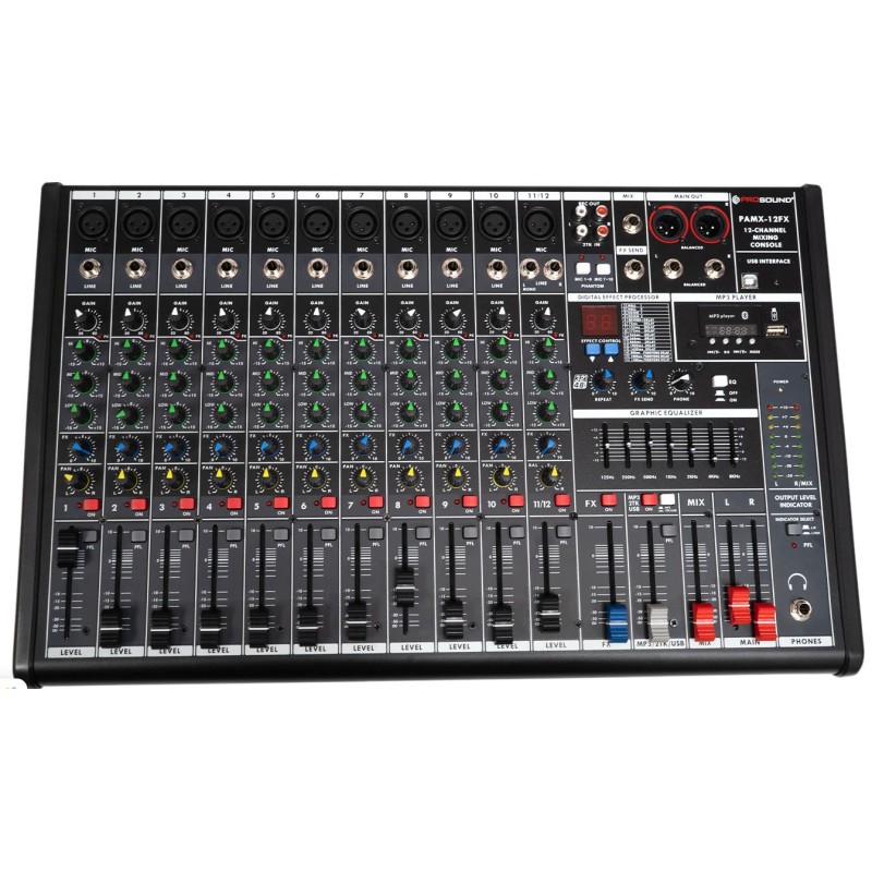 Mezcladora Prosound Pamx12FX