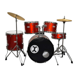 Bateria Extreme EXBT062 de 5 piezas, color rojo metalico