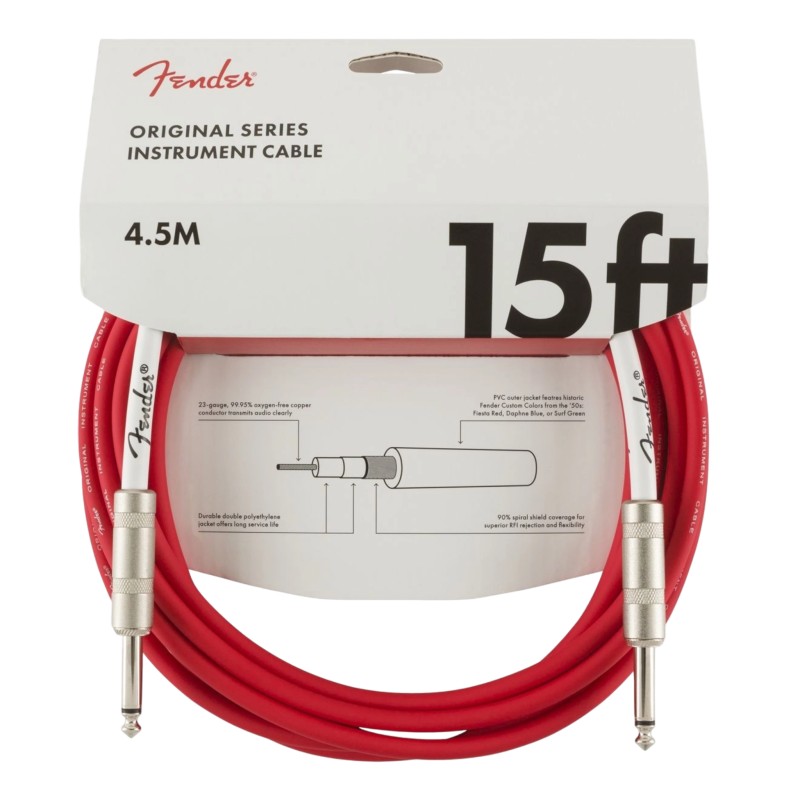 Cable para Instrumento Fender Original Series Rojo – 3m / 10ft